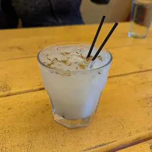 Arak, traditional middle eastern drink. Grape and anise seed!