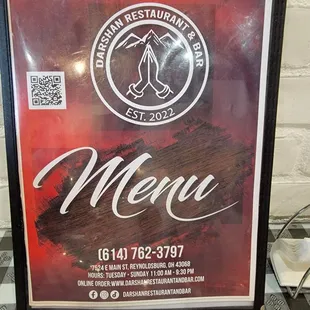 Darshan Restaurant &amp; Bar menu