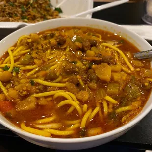 Vegetable Thukpa (spicy and absolutely delicious)