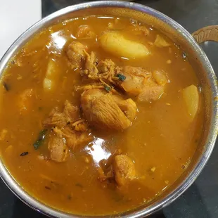 Chicken Vindaloo served with Basmati rice. Great flavor