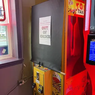 Adult only toy claw "out of order" until after 9pm