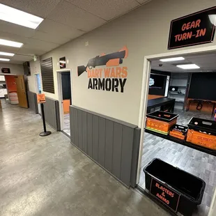 Hallway and briefing