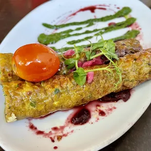 Spicy Nawabi Duck Kebab - Caramelized Onion, Green Chili