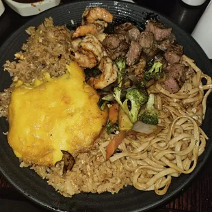 Shrimp and steak