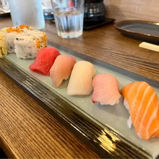 Nigiri Sushi and Maki Roll Combo