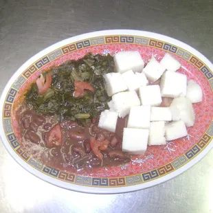 Ugali with Beans and Spinach