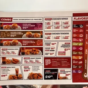 the menu