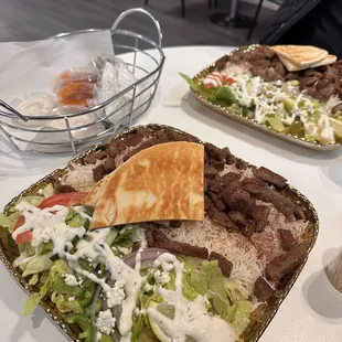 two lamb/beef gyro plates!!