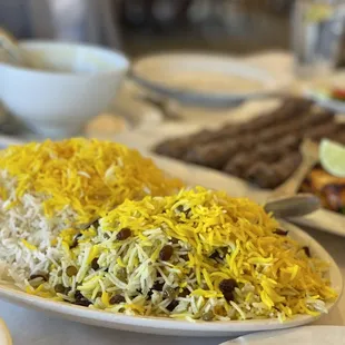 Adas Polo and Plain Steamed White Rice