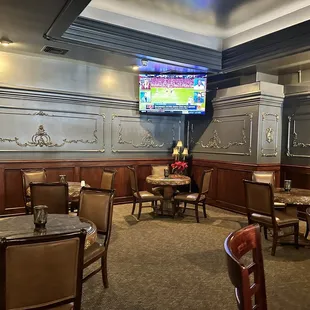 Lounge area behind the bar