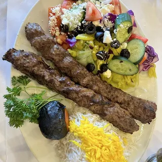 Beef koobideh (Two skewres)