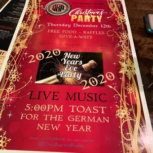 a poster for a new year's party