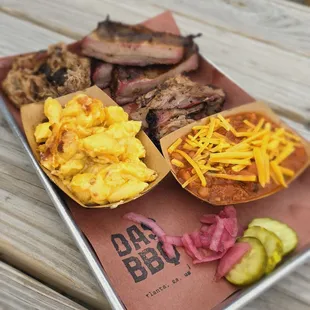 3 Meat Combination Plate (Pork, Brisket &amp; Ribs)