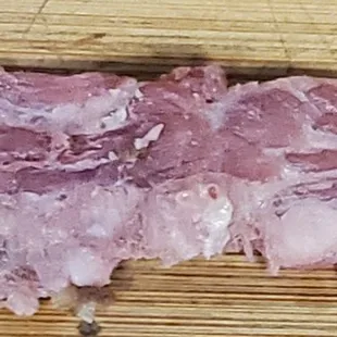 Fatty,cut WITH the grain