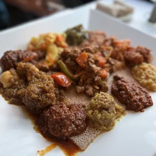 a plate of food on a table