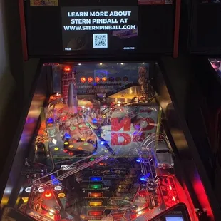 a close up of a pinball machine
