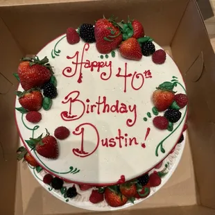 Berries In A Cloud cake