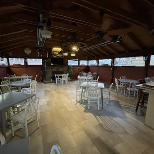 The enclosed and heated Biergarten