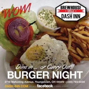 Burger night every Monday