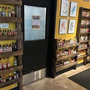 Hot sauce wall