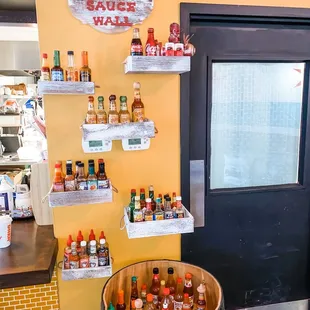 Hot sauce wall!!!