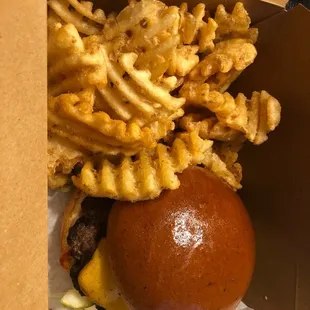 Rev Burger and Waffle Fries