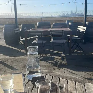 View from the outside seating area