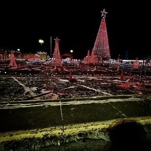 You can see a distant strip center next to Castleton Square, though the lights are awesome.