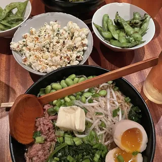 Black Sesame Nori Popcorn Plate