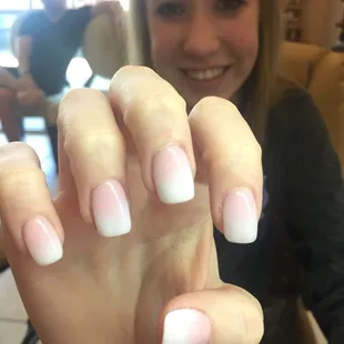 Nude and American French ombre