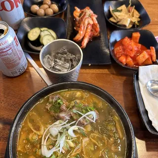 Beef and Baby Cabbage Bone Broth Soup Lunch