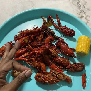 Boiled crawfish