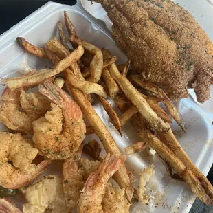 Fried shrimp were delicious