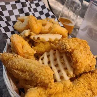 Shrimp and catfish basket.