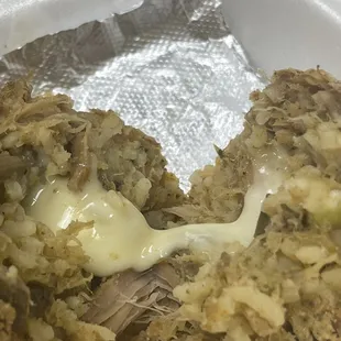 Pepper jack boudin ball...it&apos;s a no for me.  $3.99