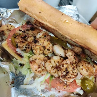 Grilled Shrimp Poboy