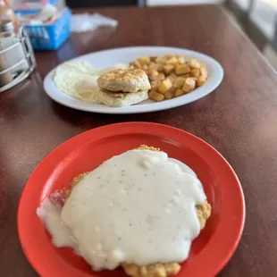 Chicken fried steak breakfast