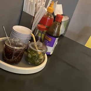 Condiments at every table