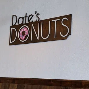 a donut shop sign