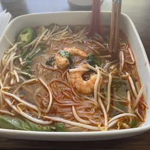 Ordered shrimp pho through DoorDash