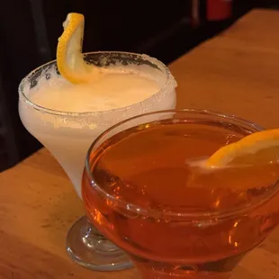 Aperol Spritz &amp; Limoncello martini, to die for