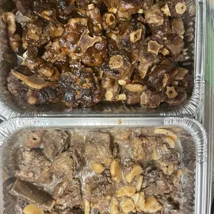 Roast creole style oxtails and lamb meat. #CreoleSoulSundays