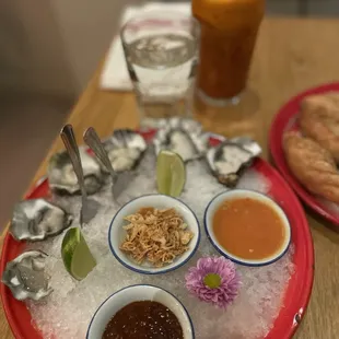 6 fresh Oysters (they were raw)