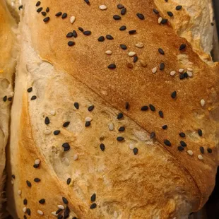 Fresh baked sourdough bread from a family starter