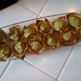 Warm Spinach and Artichoke cups