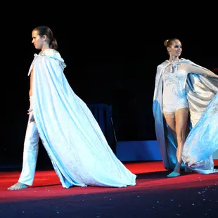 Davangie performing an acrobatic dance at the Moscow International Circus