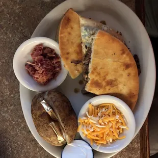 Steak Ciabatta with blue cheese, balsamic reduction and onions - special today for $10.99