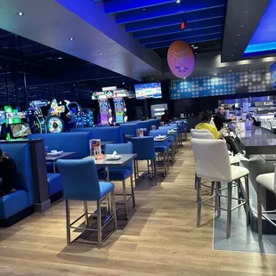 Nearly empty dining section.