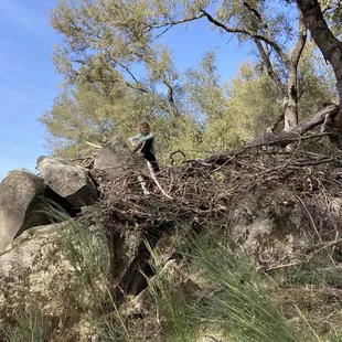 Rock climbing at your own risk. Fun.