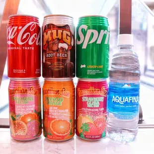 The drinks that are offered at Dave's ice cream